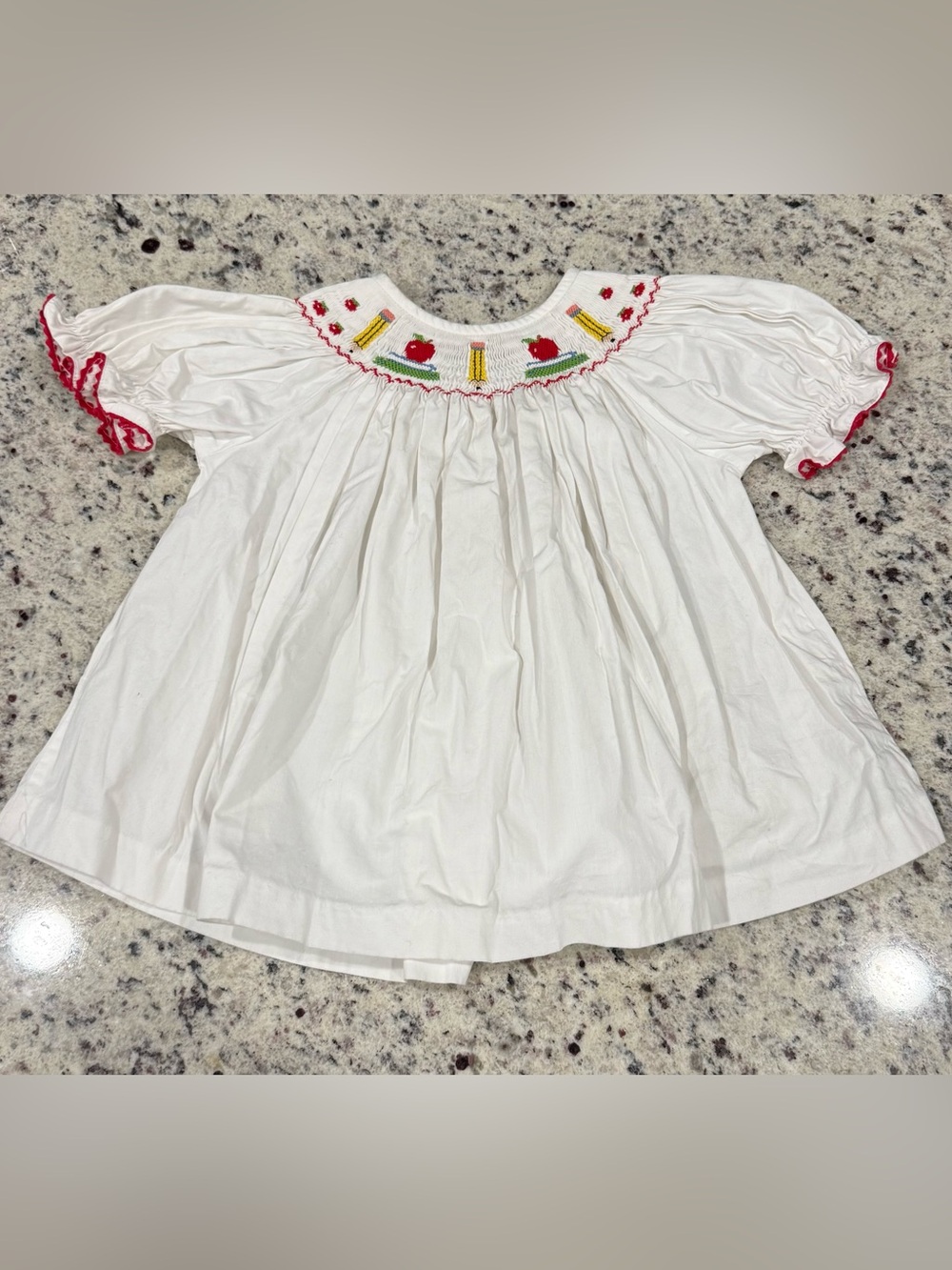 Girls Smocked Top First Day Of School